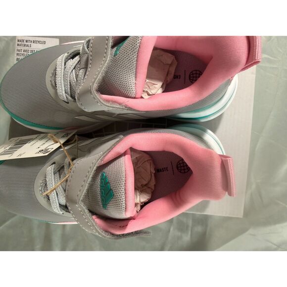 NIB! Adidas FortaRun EL K Toddler Shoes - Grey/Pink/Teal Size 11K - Picture 5 of 7